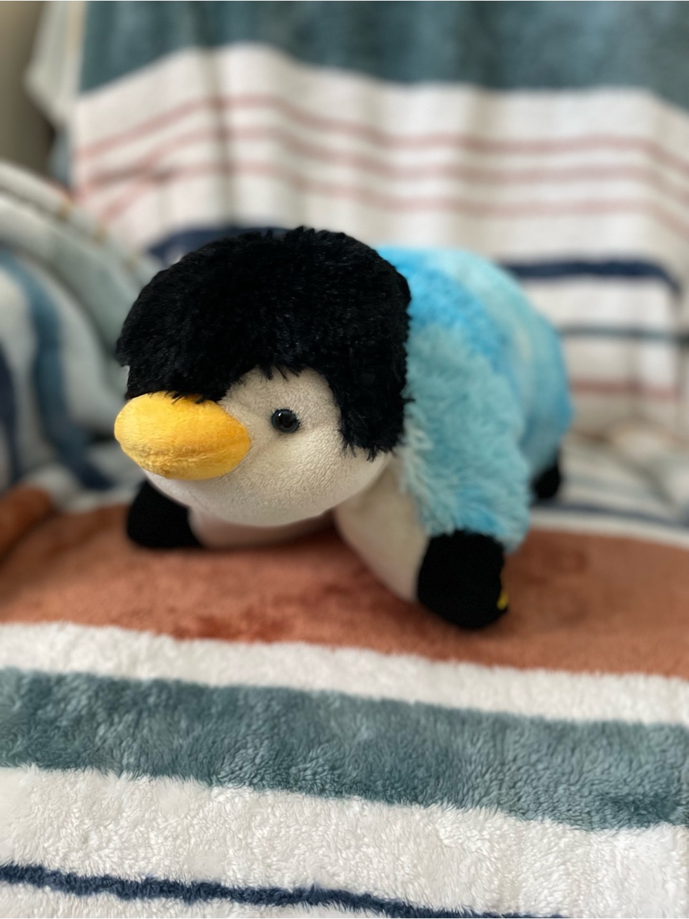Blue Penguin Plush Stuffed Animal - Lights Up
